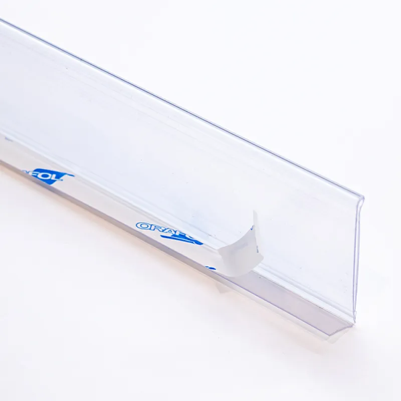 Perfil portaprecios con solapa adhesiva h39mm adhesivo 1
