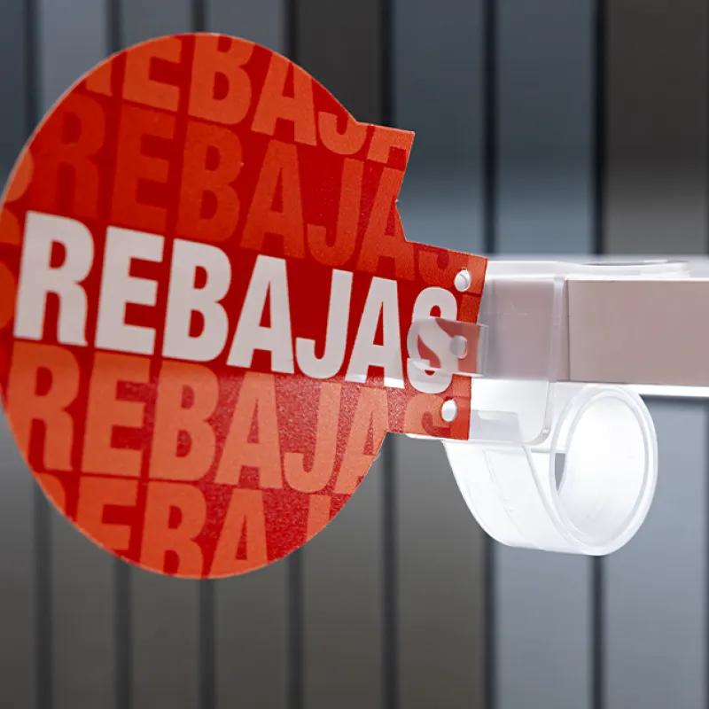 Stopper redondo "Rebajas" con pinza caracol (2)