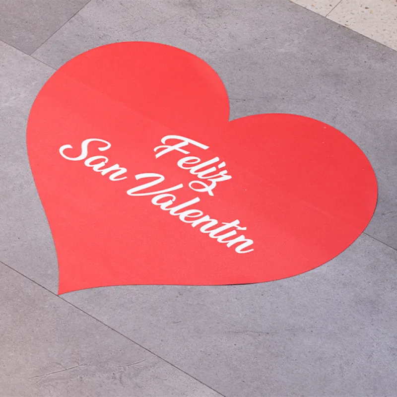 Vinilo suelo removible "San Valentín" 1