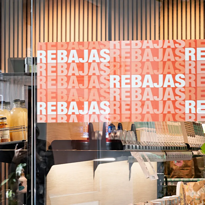 Vinilo Espejado "Rebajas" 600x450mm 4