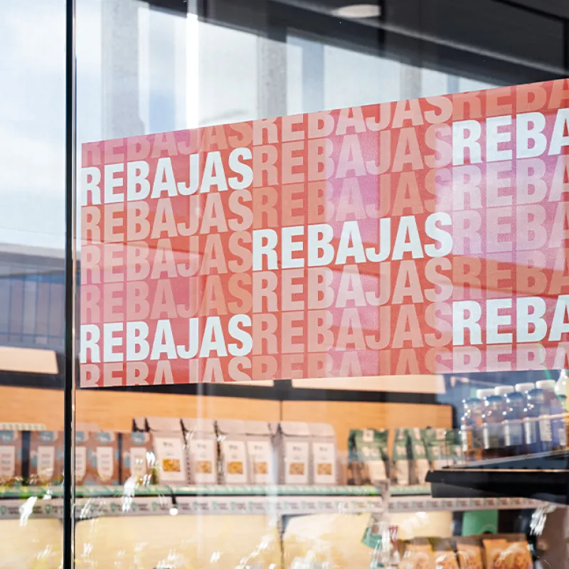 Vinilo Espejado "Rebajas" 600x450mm